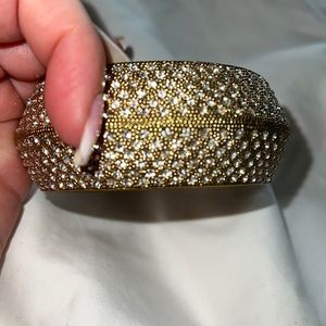 Neiman Marcus rhinestone and gold bracelet